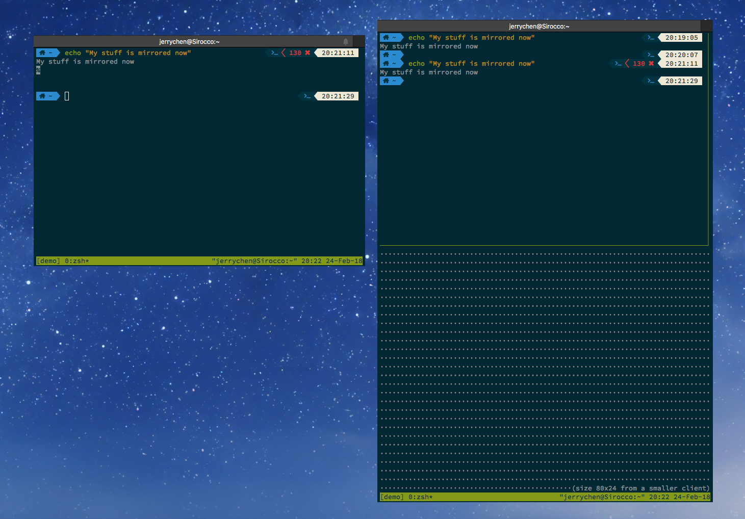 Size difference in terminals